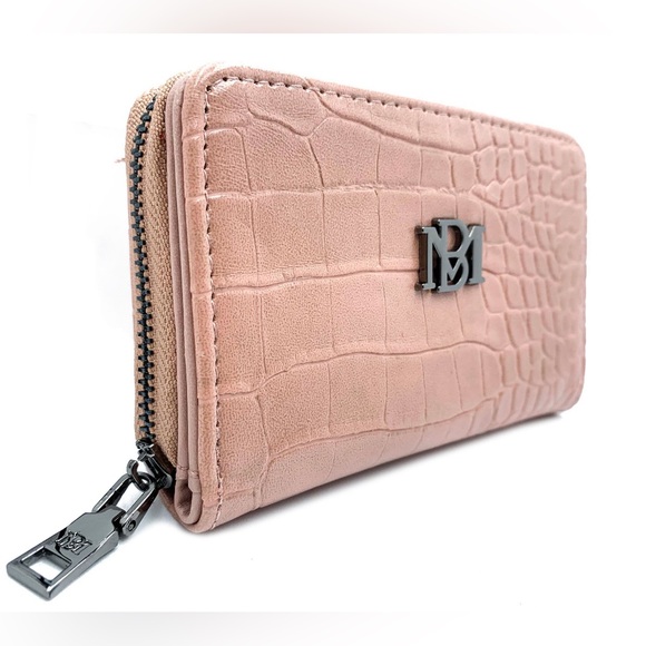 Badgley Mischka Croc Textured Wallet Coin Purse (BMW-013 Blush) - Picture 2 of 4